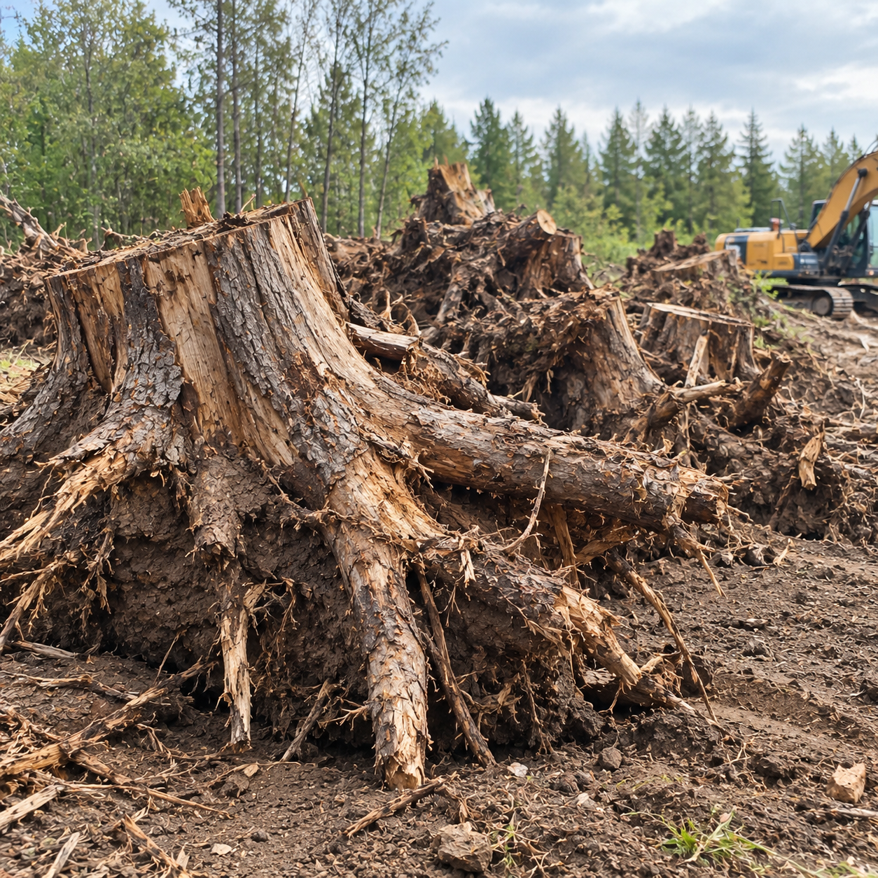 Logs and forestry material