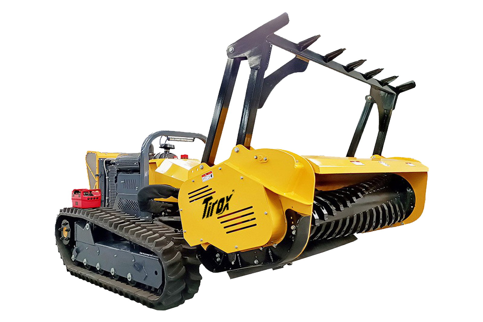 TIROX tracked forestry mulcher clearing dense vegetation