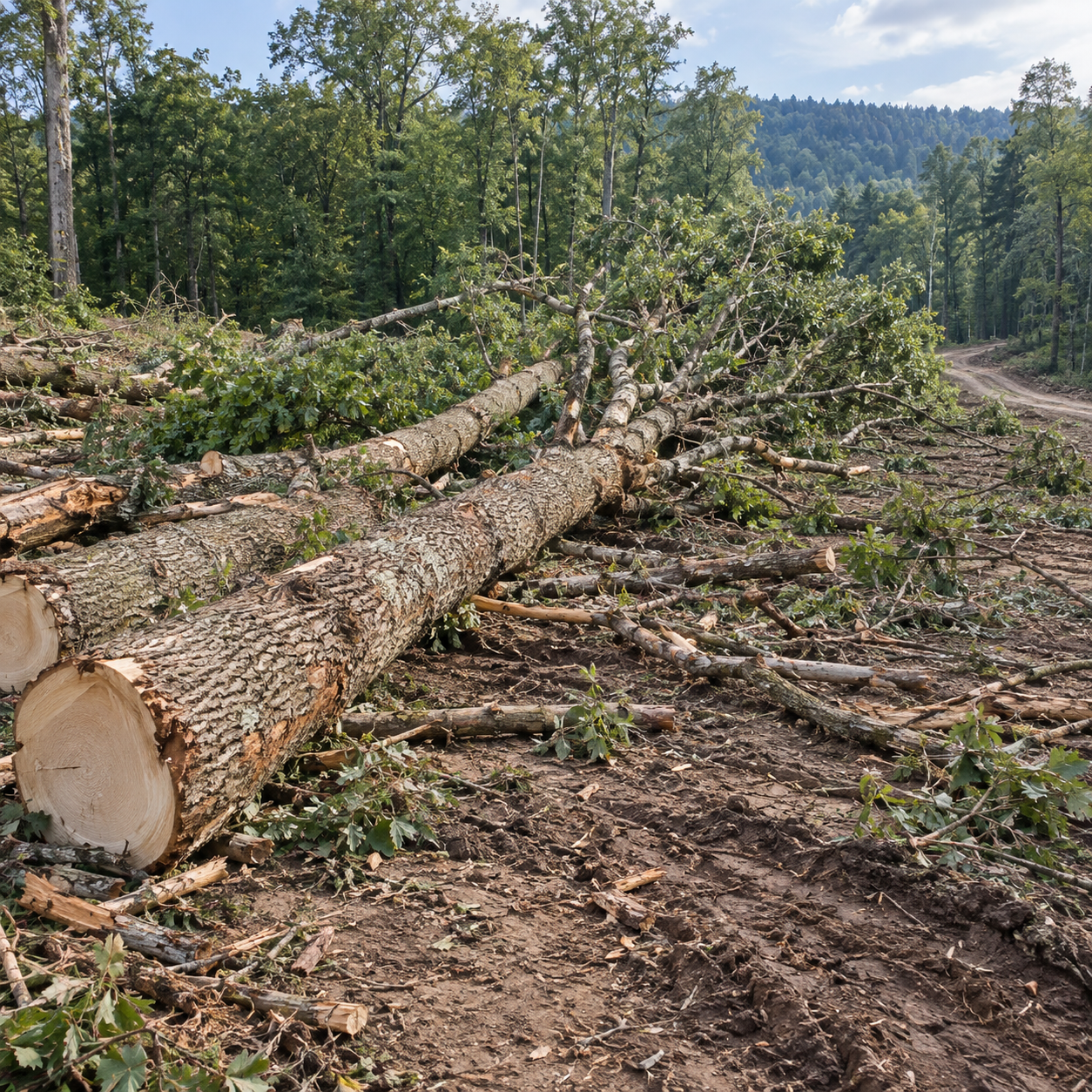 Whole trees and forestry residue